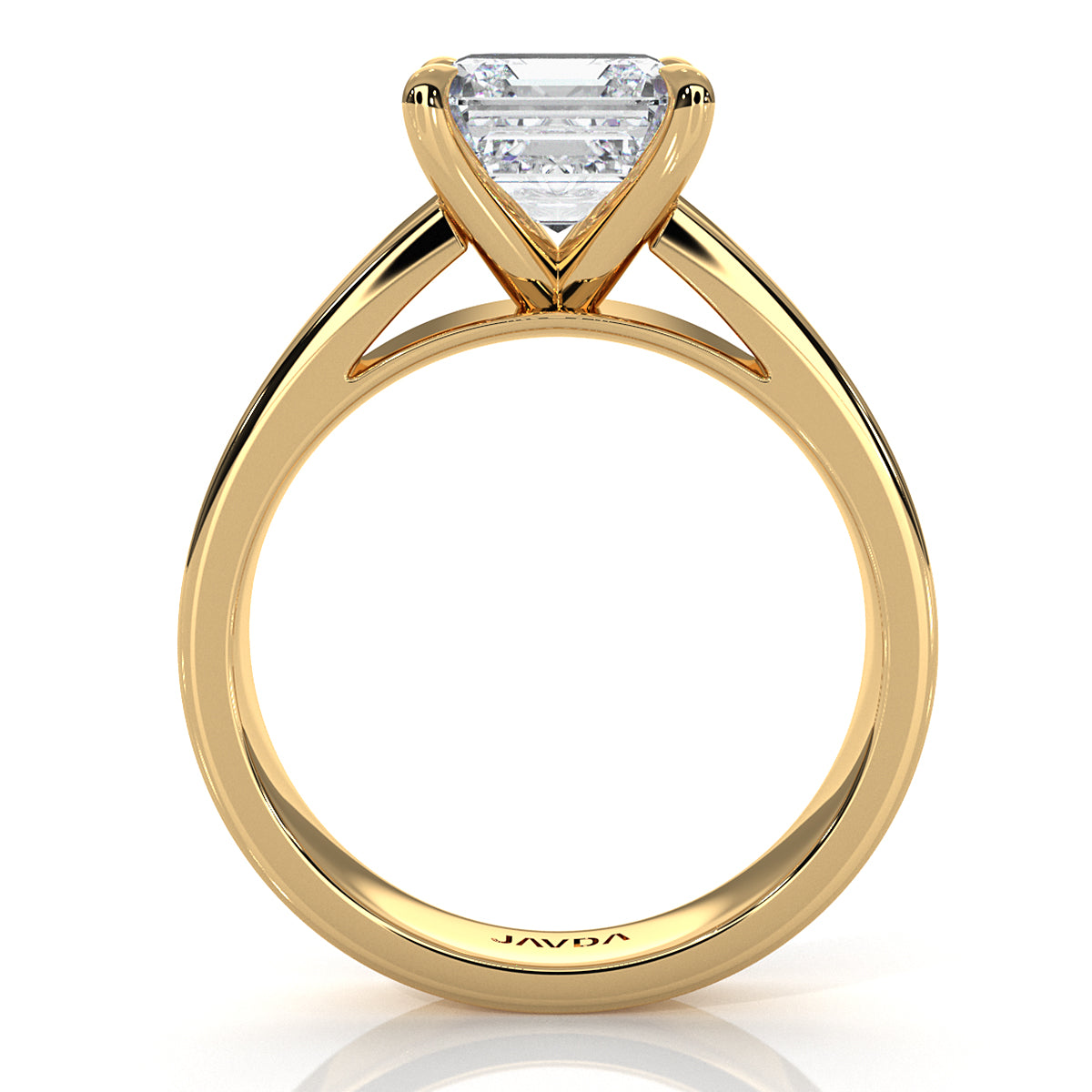 7gm 5.5m Cathedral Style Prong Set Lab Grown Diamond Engagement Solitaire Ring IGI Certified 1.00 Ctw.
