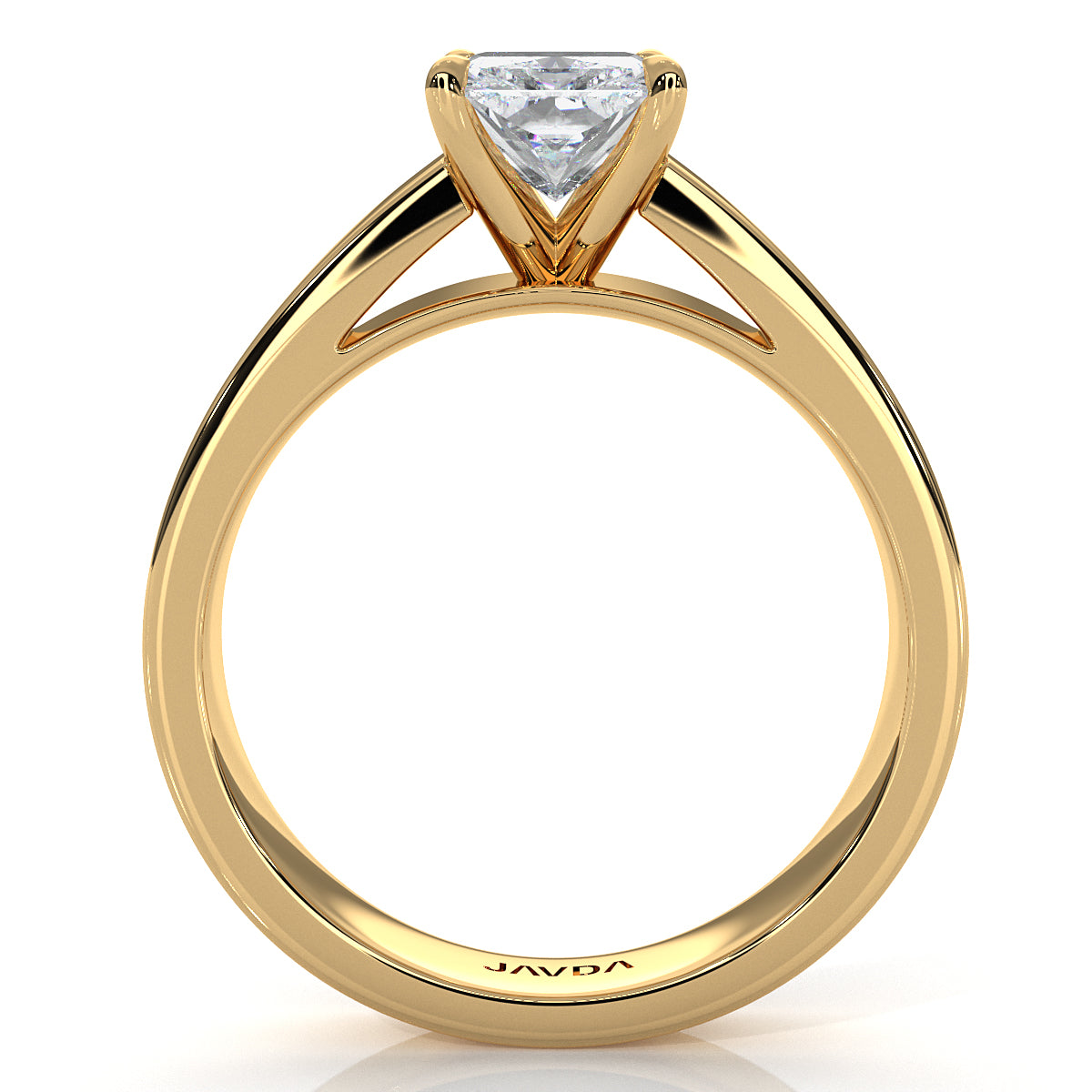 7gm 5.5m Cathedral Style Prong Set Lab Grown Diamond Engagement Solitaire Ring IGI Certified 1.00 Ctw.