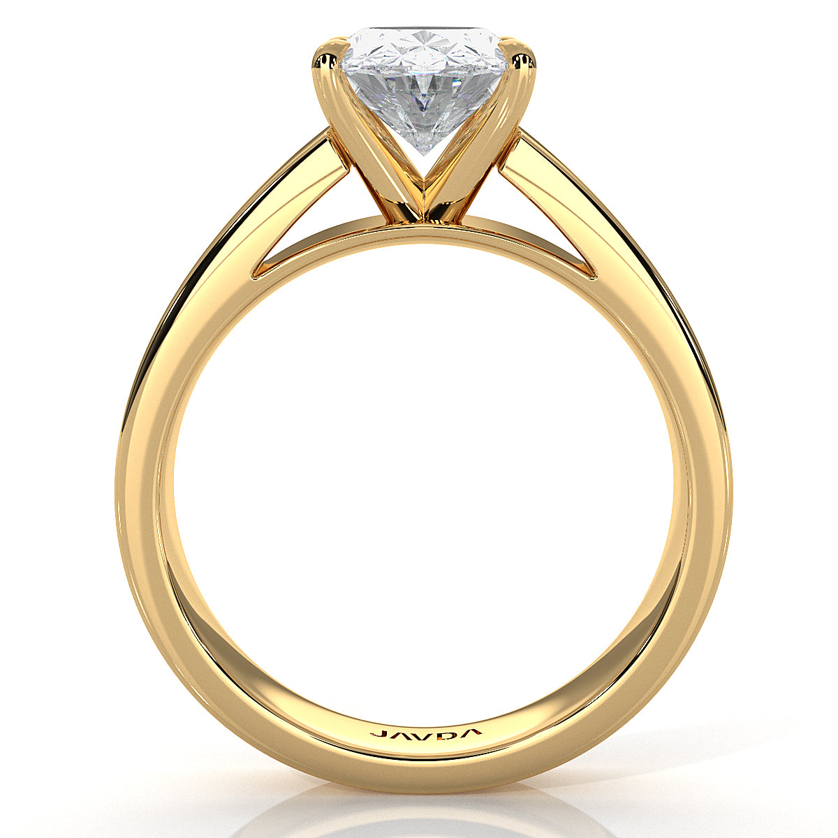 7gm 5.5m Cathedral Style Prong Set Lab Grown Diamond Engagement Solitaire Ring IGI Certified 1.00 Ctw.