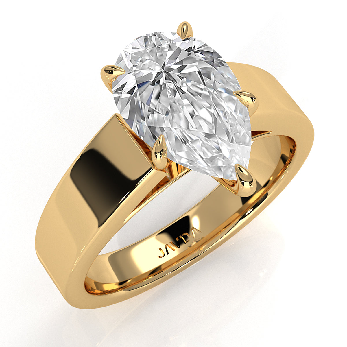 7gm 5.5m Cathedral Style Prong Set Lab Grown Diamond Engagement Solitaire Ring IGI Certified 1.00 Ctw.