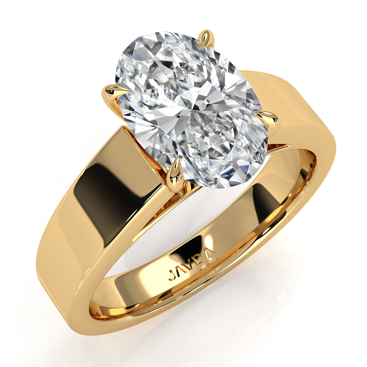 7gm 5.5m Cathedral Style Prong Set Lab Grown Diamond Engagement Solitaire Ring IGI Certified 1.00 Ctw.