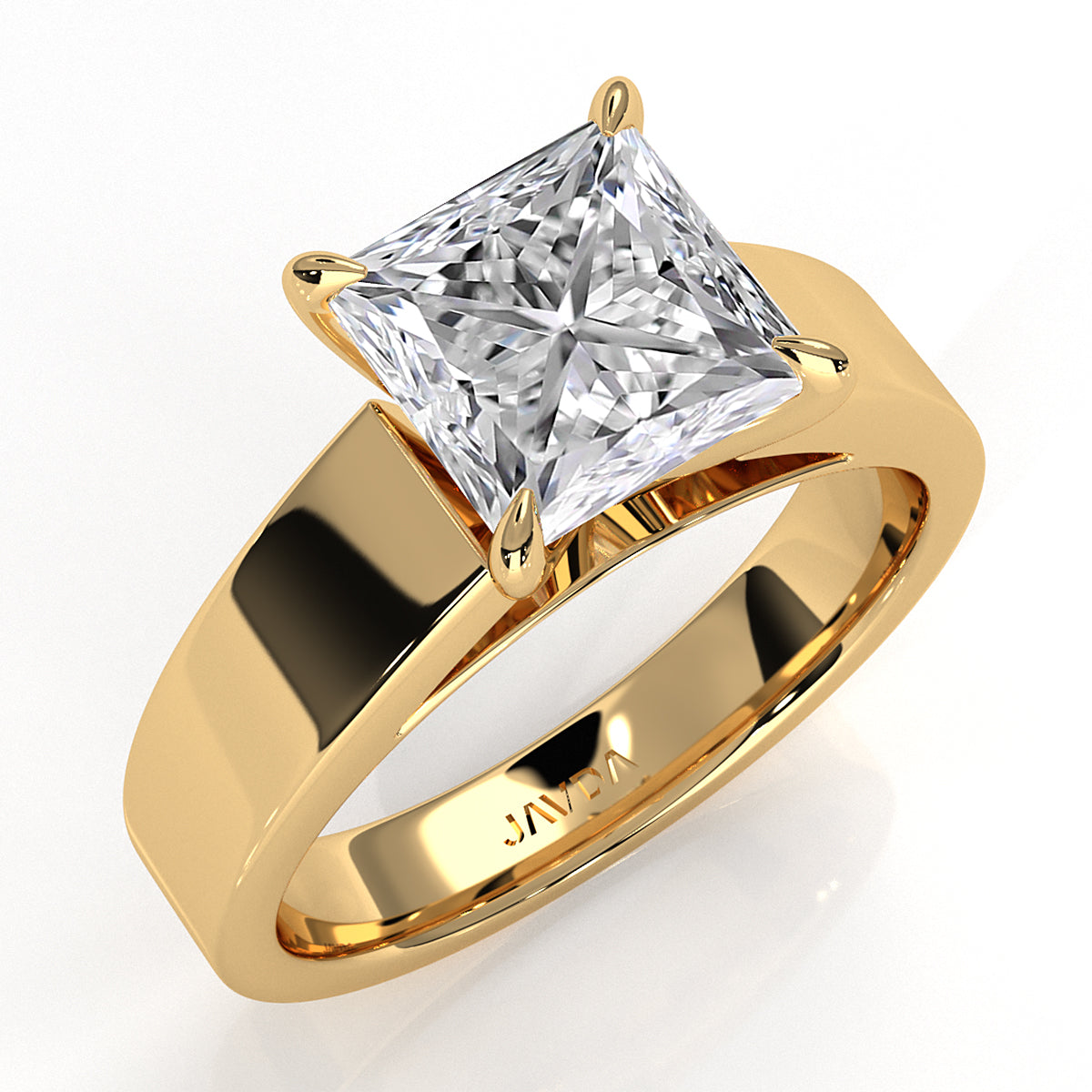 7gm 5.5m Cathedral Style Prong Set Lab Grown Diamond Engagement Solitaire Ring IGI Certified 1.00 Ctw.