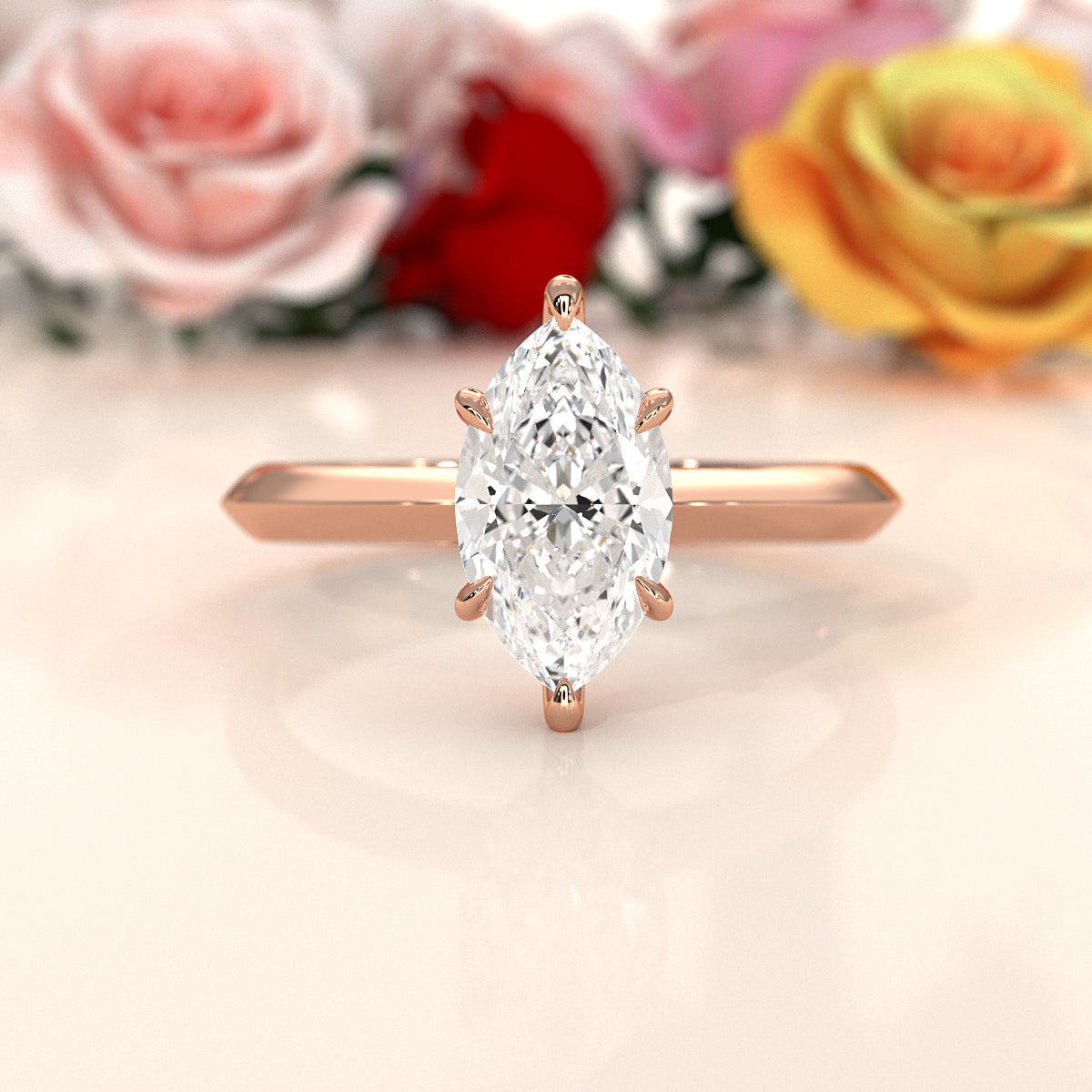 3g 2.2mm Claw Prong Solitaire Style Lab Grown Diamond Engagement Ring IGI Certified 1.00 Ctw.