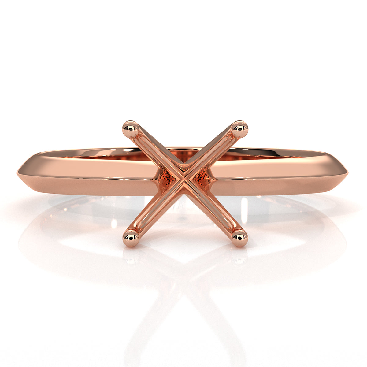 4g Knife Edge Solitaire Engagement Ring Setting Semi Mount 2.5mm