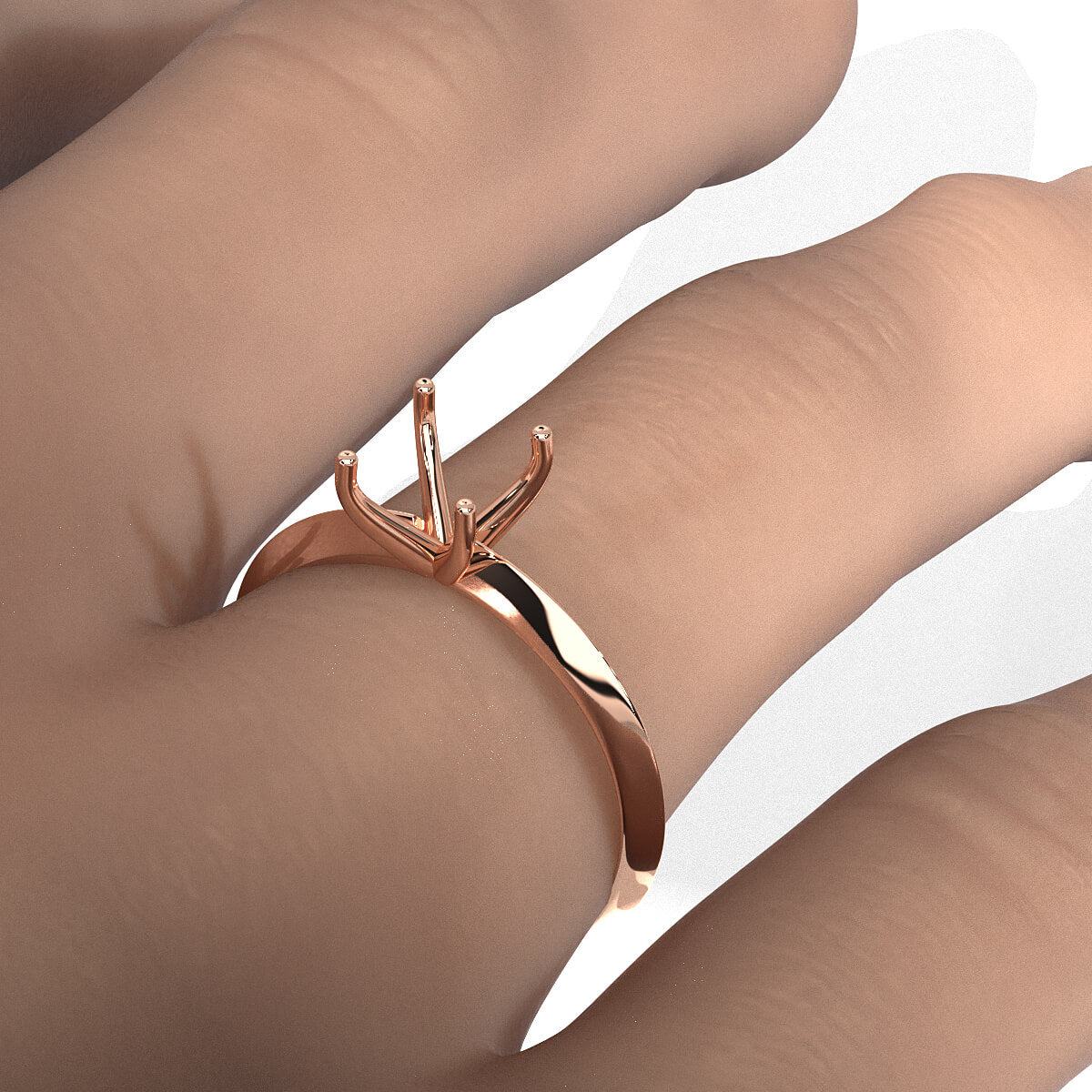 4g Knife Edge Solitaire Engagement Ring Setting Semi Mount 2.5mm