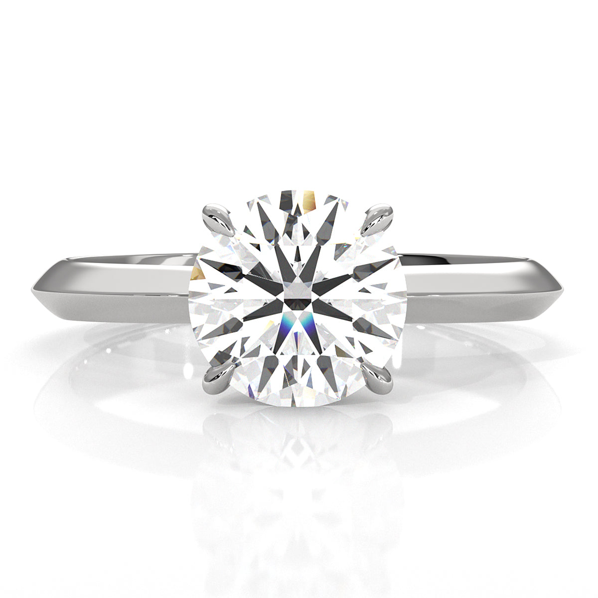 3g 2.2mm Claw Prong Solitaire Style Lab Grown Diamond Engagement Ring IGI Certified 1.00 Ctw.