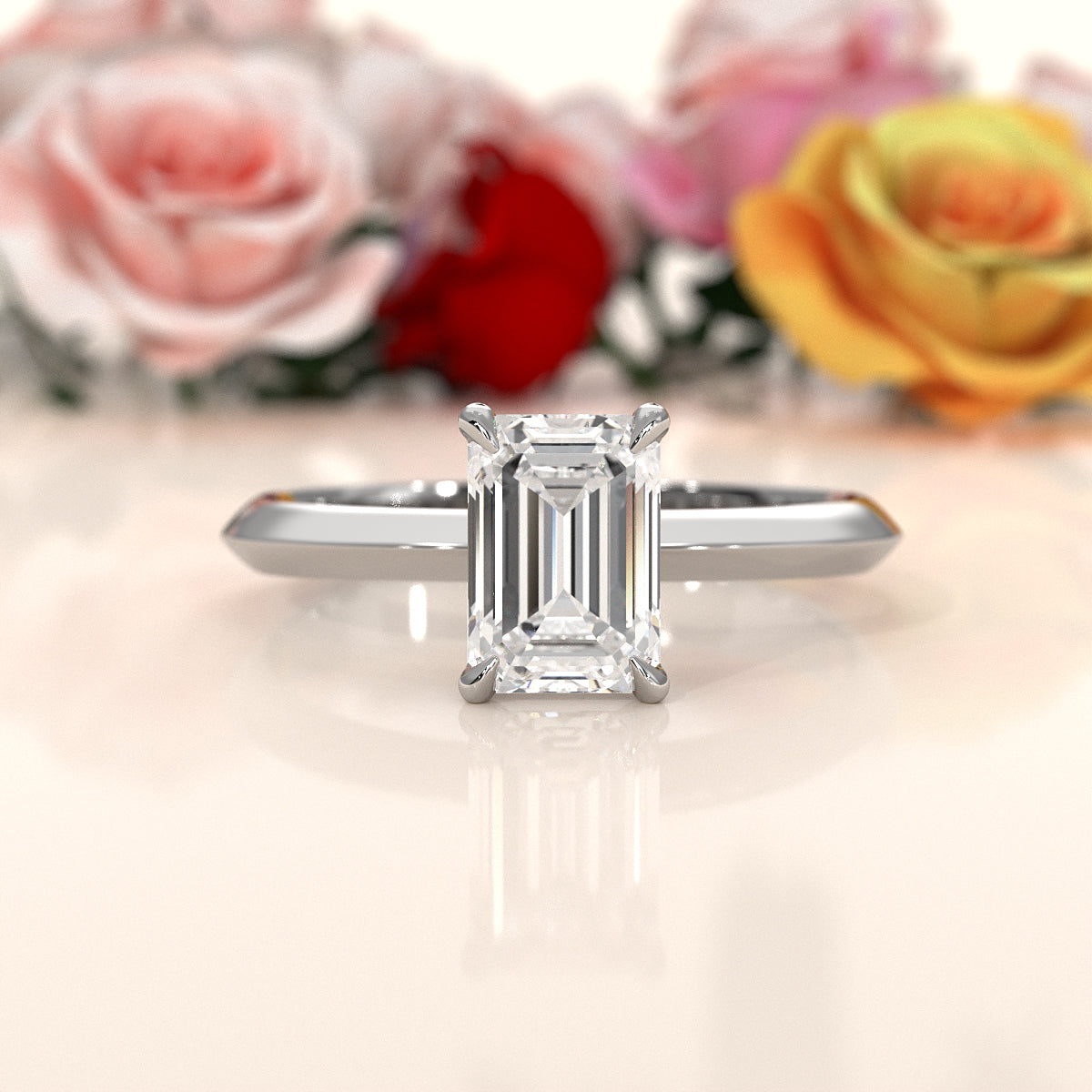 3g 2.2mm Claw Prong Solitaire Style Lab Grown Diamond Engagement Ring IGI Certified 1.00 Ctw.