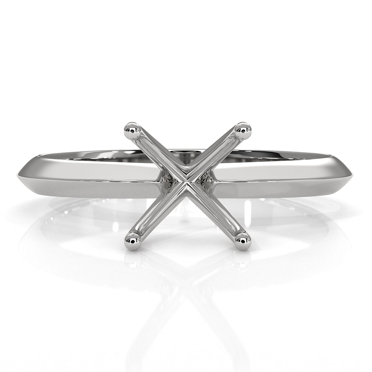 4g Knife Edge Solitaire Engagement Ring Setting Semi Mount 2.5mm