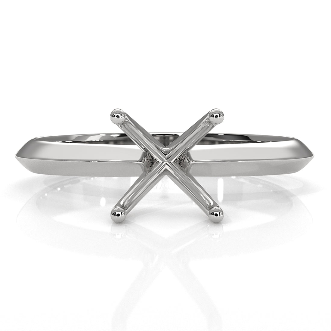 4g Knife Edge Solitaire Engagement Ring Setting Semi Mount 2.5mm