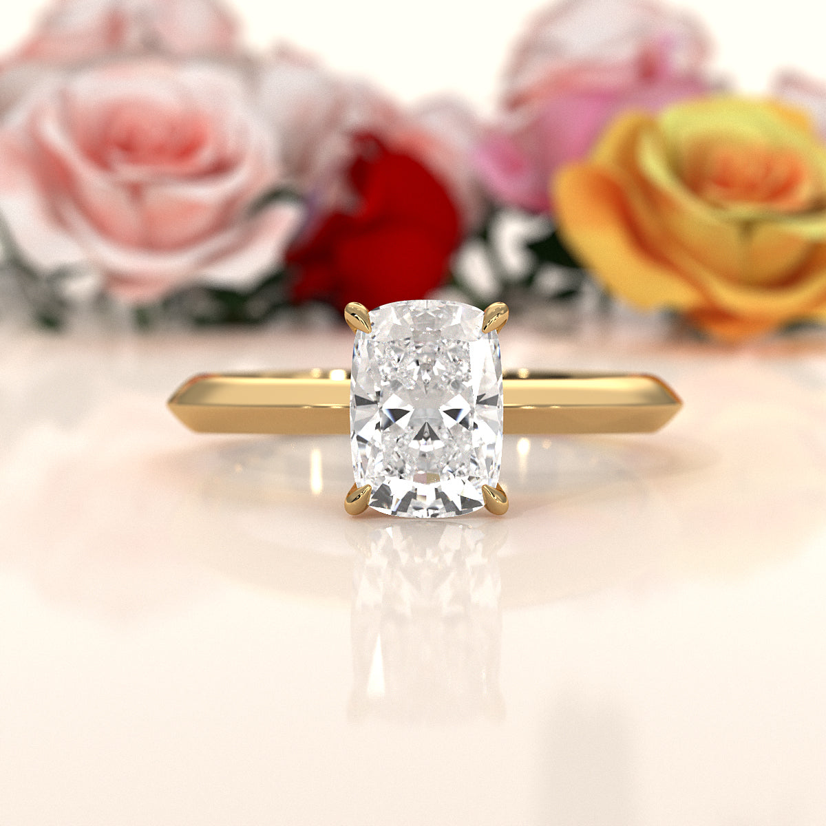 3g 2.2mm Claw Prong Solitaire Style Lab Grown Diamond Engagement Ring IGI Certified 1.00 Ctw.