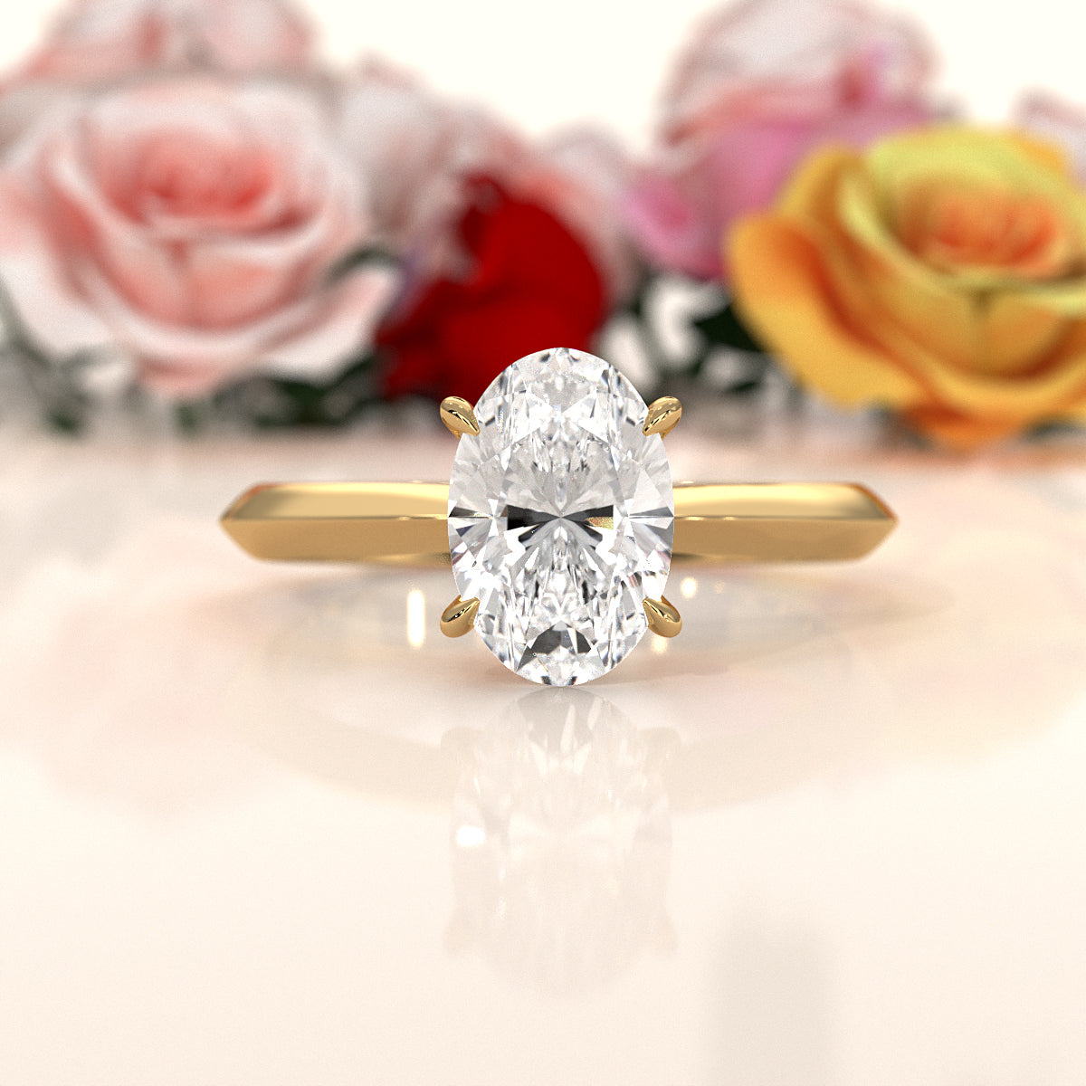 3g 2.2mm Claw Prong Solitaire Style Lab Grown Diamond Engagement Ring IGI Certified 1.00 Ctw.