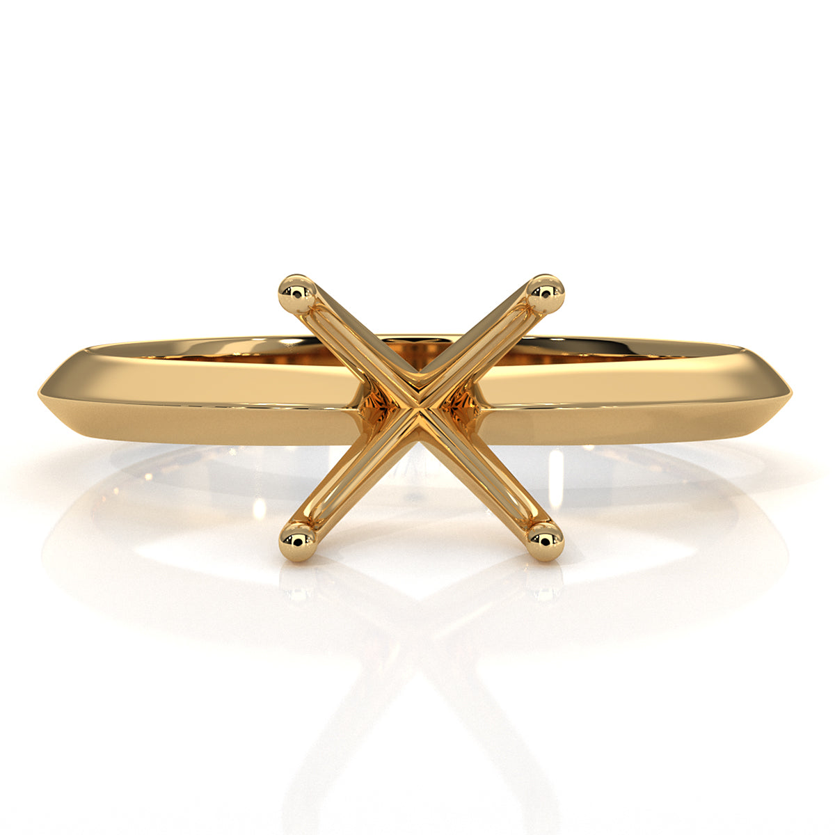 4g Knife Edge Solitaire Engagement Ring Setting Semi Mount 2.5mm