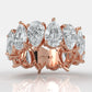 Teardrop Style Pear Lab Grown Diamond Women's Eternity Wedding Band 10.52 Ctw.