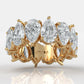 Teardrop Style Pear Lab Grown Diamond Women's Eternity Wedding Band 10.52 Ctw.