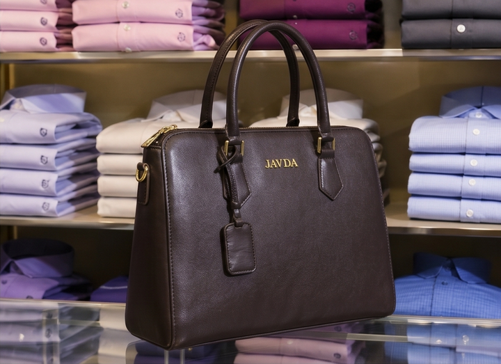 JAVDA Executive Leather Satchel – Premium Structured Handbag in Deep Espresso