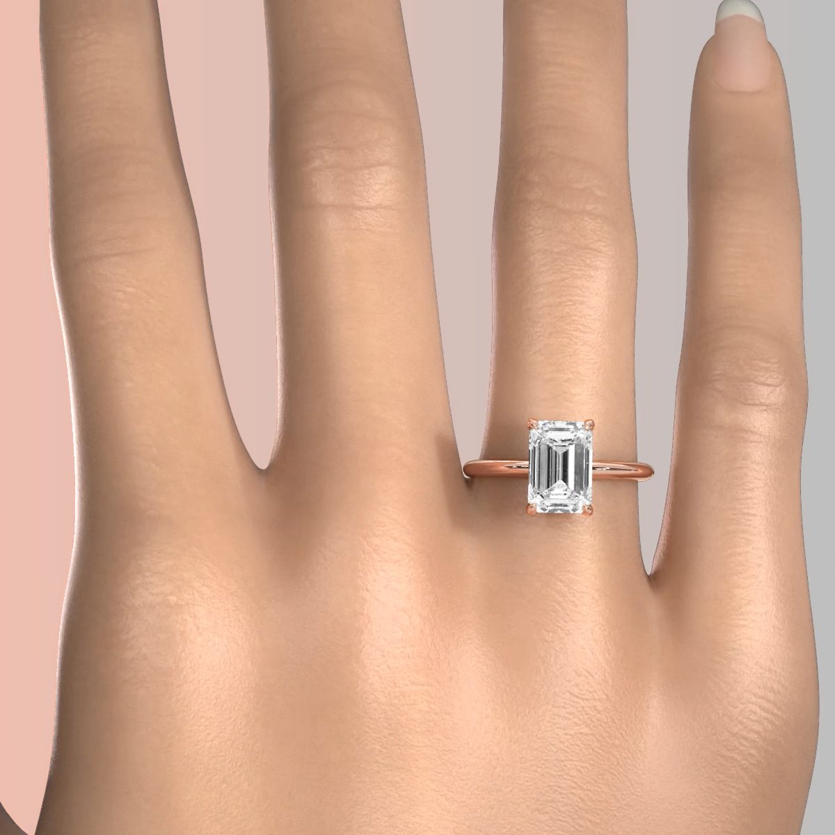 4g Knife Edge Solitaire Lab Grown Diamond Engagement Ring 2.5mm IGI Certified 3.00 Ctw.