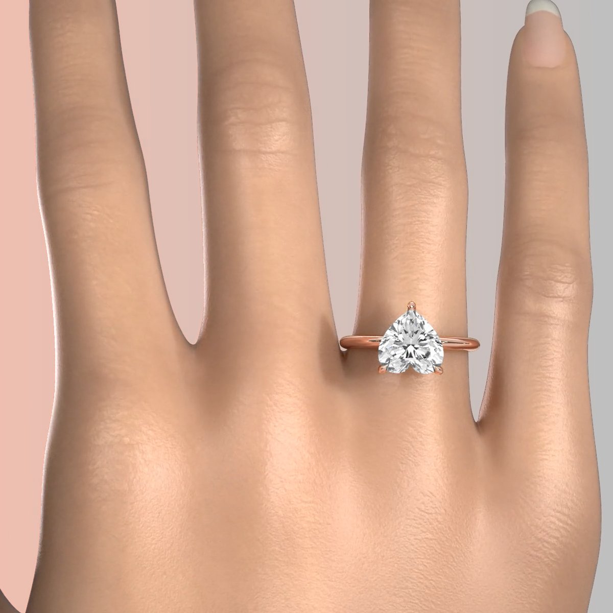 4g Knife Edge Solitaire Lab Grown Diamond Engagement Ring 2.5mm IGI Certified 3.00 Ctw.