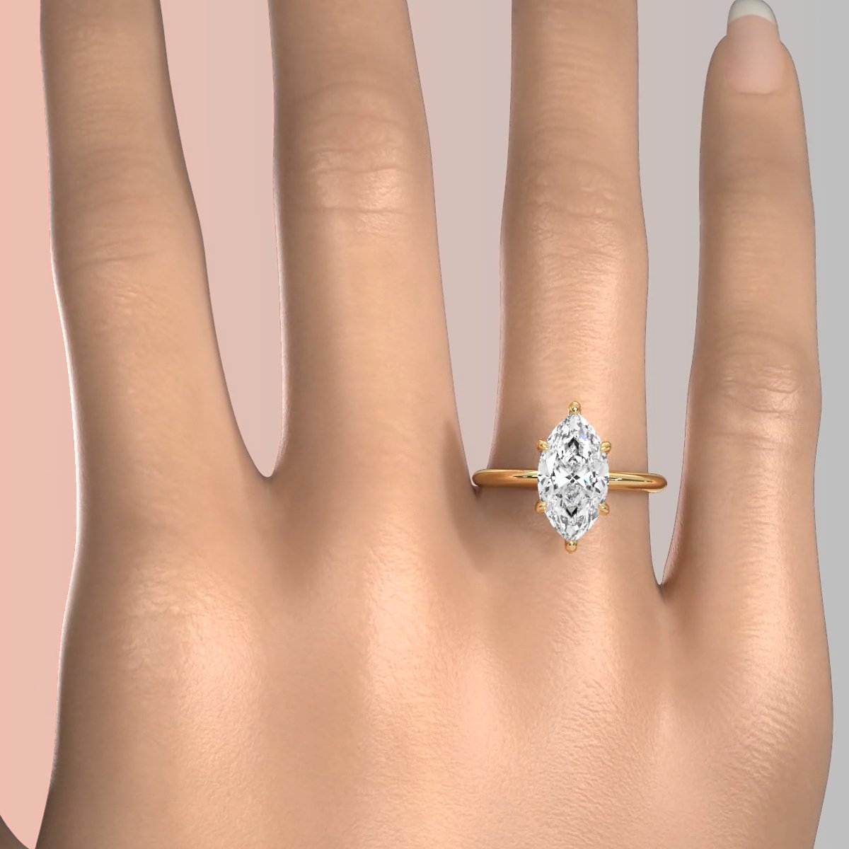 4g Knife Edge Solitaire Lab Grown Diamond Engagement Ring 2.5mm IGI Certified 3.00 Ctw.