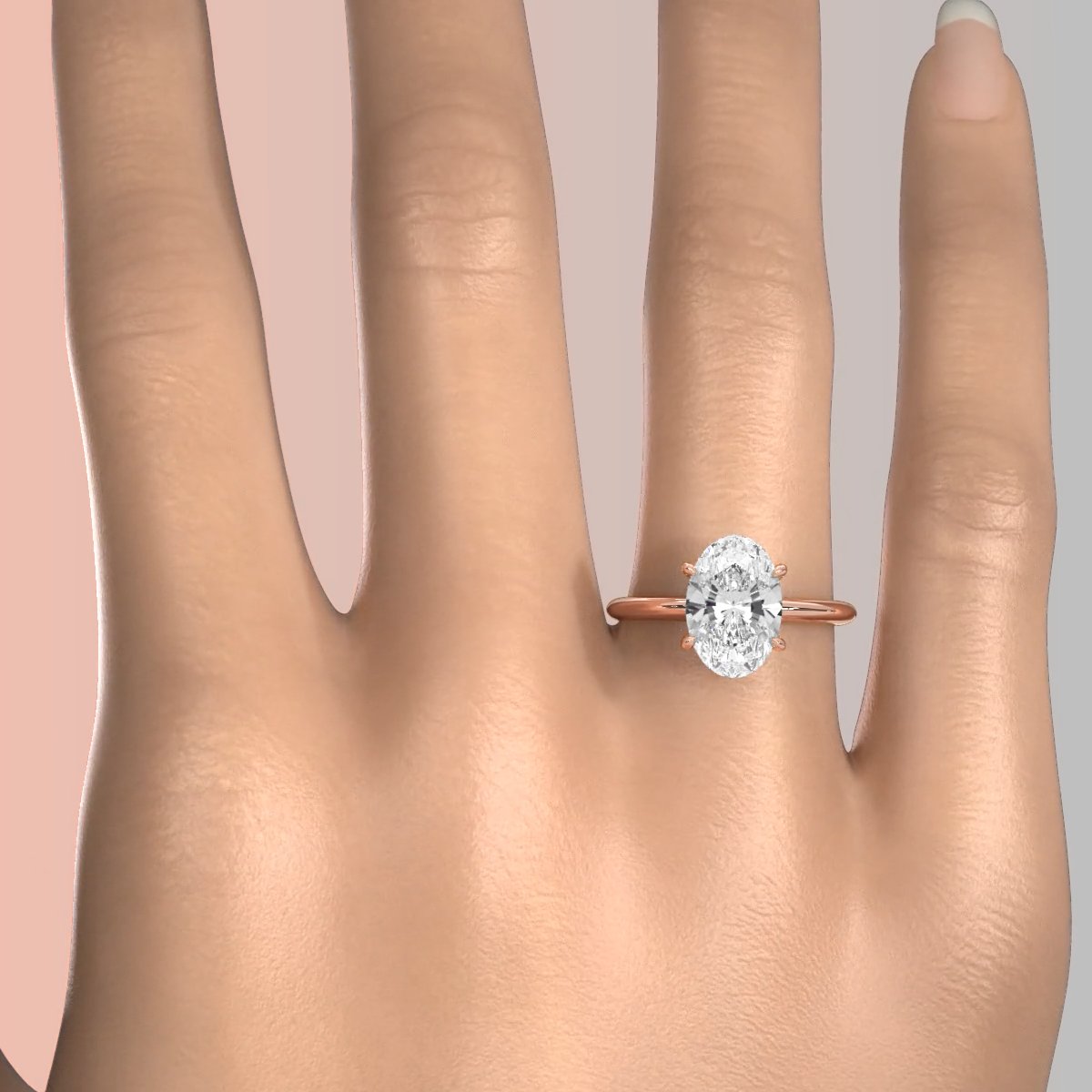 4g Knife Edge Solitaire Lab Grown Diamond Engagement Ring 2.5mm IGI Certified 3.00 Ctw.