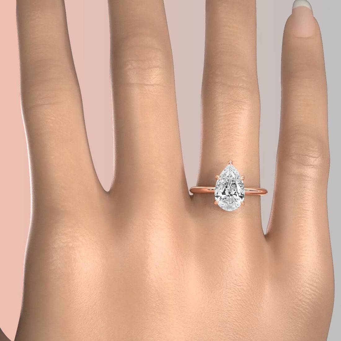 4g Knife Edge Solitaire Lab Grown Diamond Engagement Ring 2.5mm IGI Certified 3.00 Ctw.