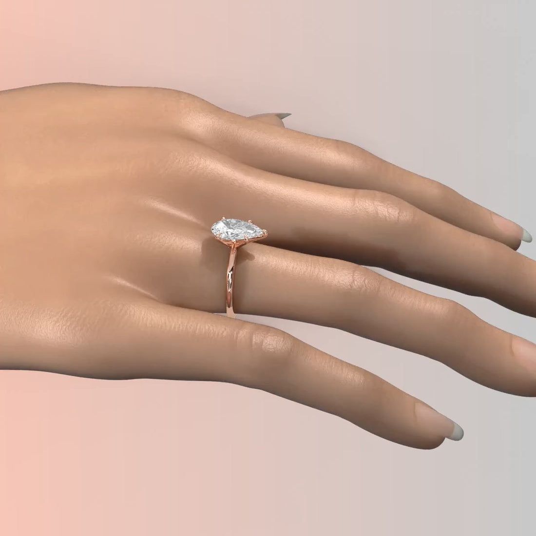 4g Knife Edge Solitaire Lab Grown Diamond Engagement Ring 2.5mm IGI Certified 3.00 Ctw.