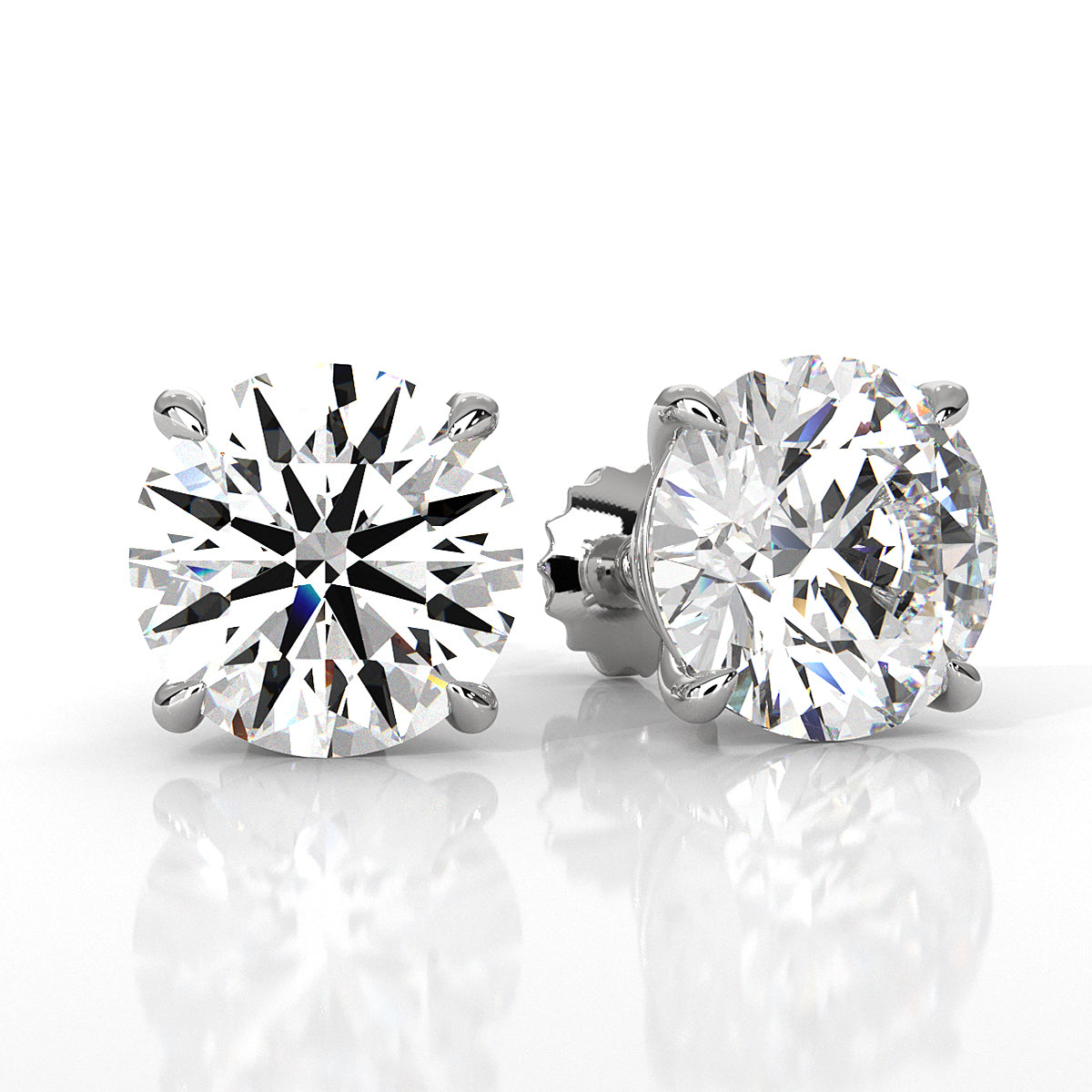 Elegant Round Lab Grown Diamond Stud Earrings | IGI Certified Brilliance & Timeless Sparkle