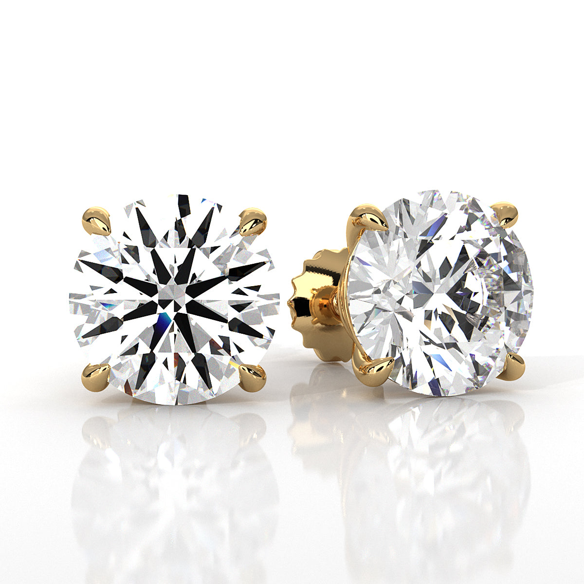 Elegant Round Lab Grown Diamond Stud Earrings | IGI Certified Brilliance & Timeless Sparkle