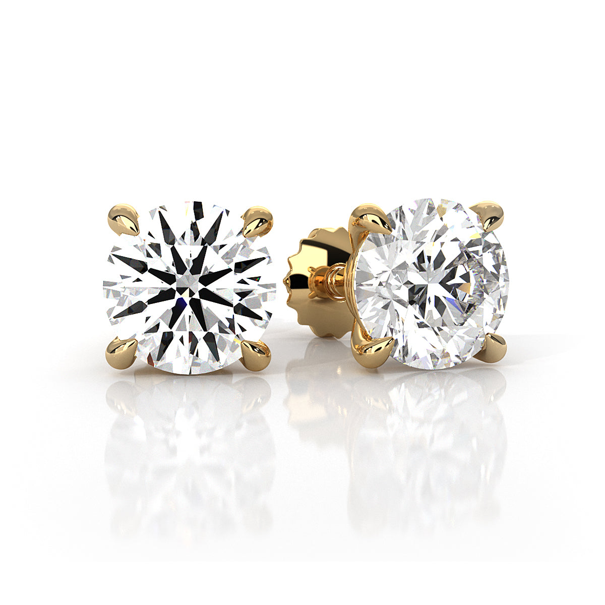 Elegant Round Lab Grown Diamond Stud Earrings | IGI Certified Brilliance & Timeless Sparkle