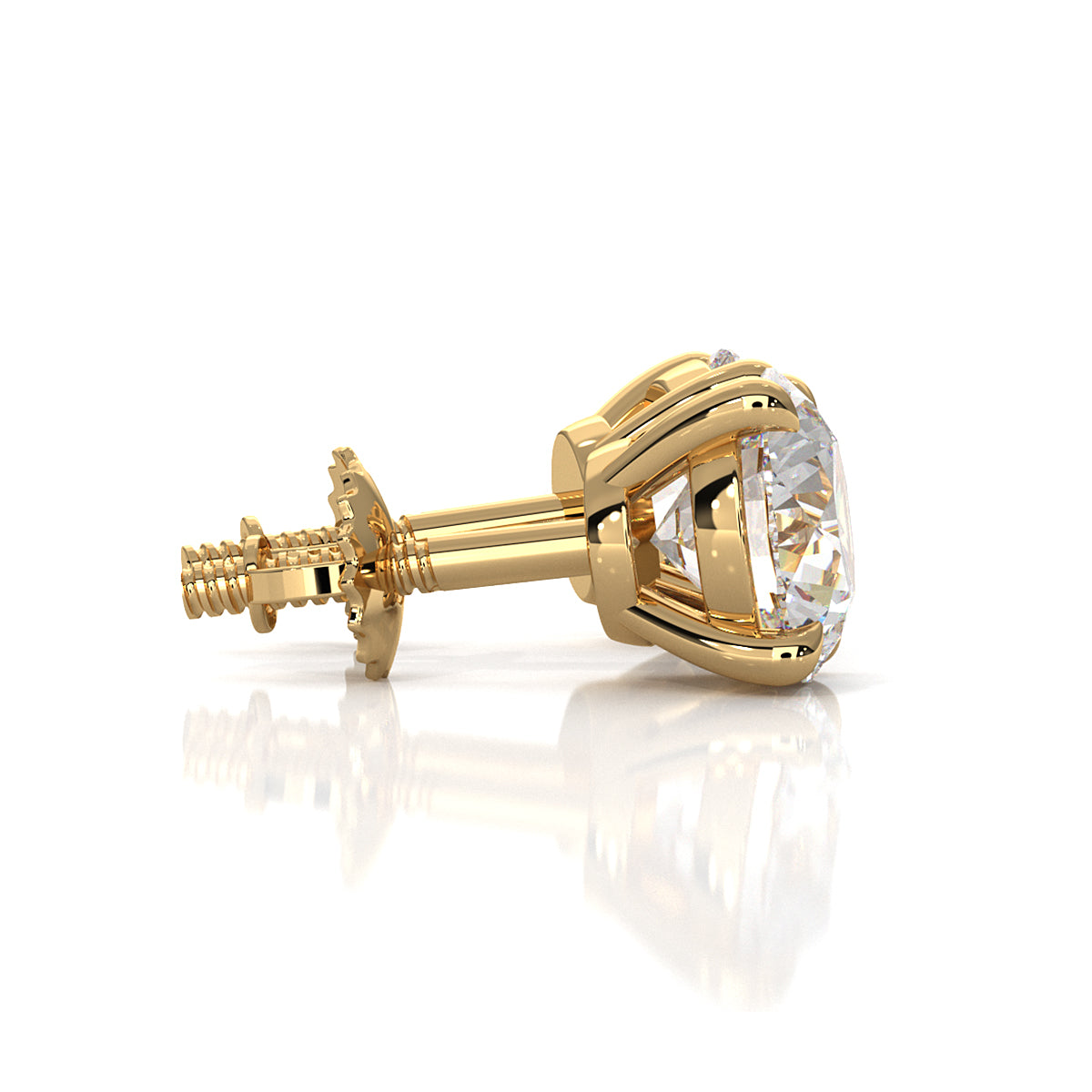 Elegant Round Lab Grown Diamond Stud Earrings | IGI Certified Brilliance & Timeless Sparkle