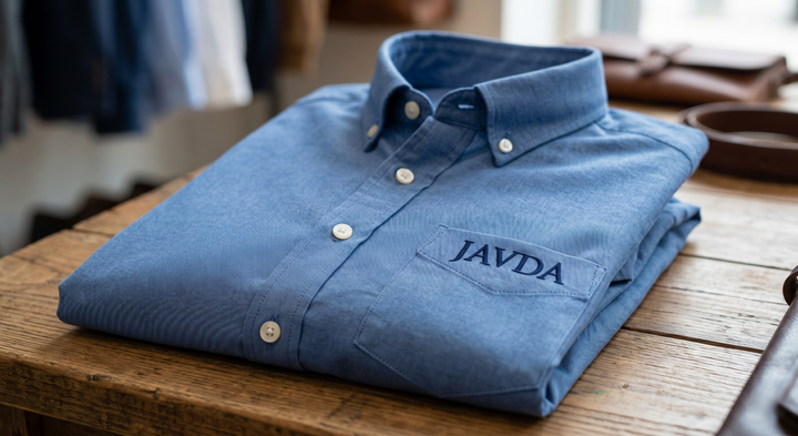 JAVDA Custom Embroidered Cotton Shirt – Multi-Color Essentials