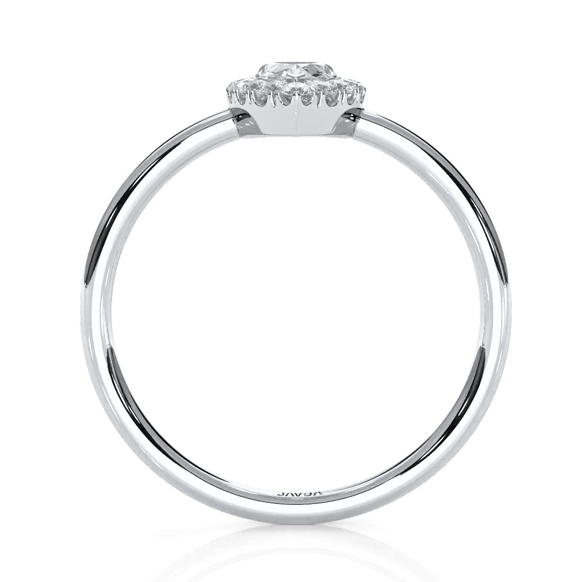 Pear Diamond Engagement U Cut Prong Setting Ring 0.50 Ctw.