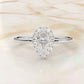 Pear Diamond Engagement U Cut Prong Setting Ring 0.50 Ctw.