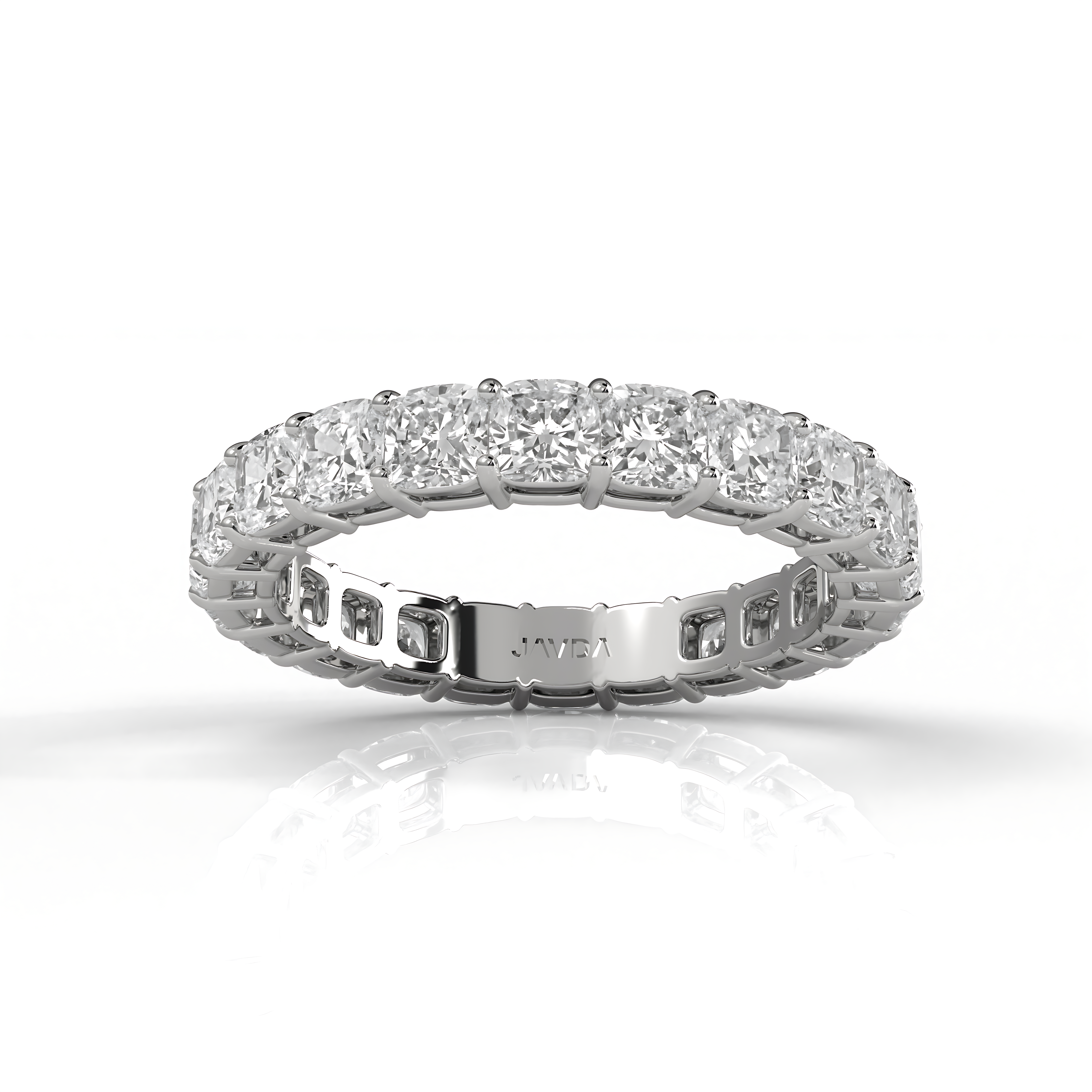 Cushion Lab Diamond Shared Prong Women's Eternity Wedding Band 3 mm 3.40ctw.
