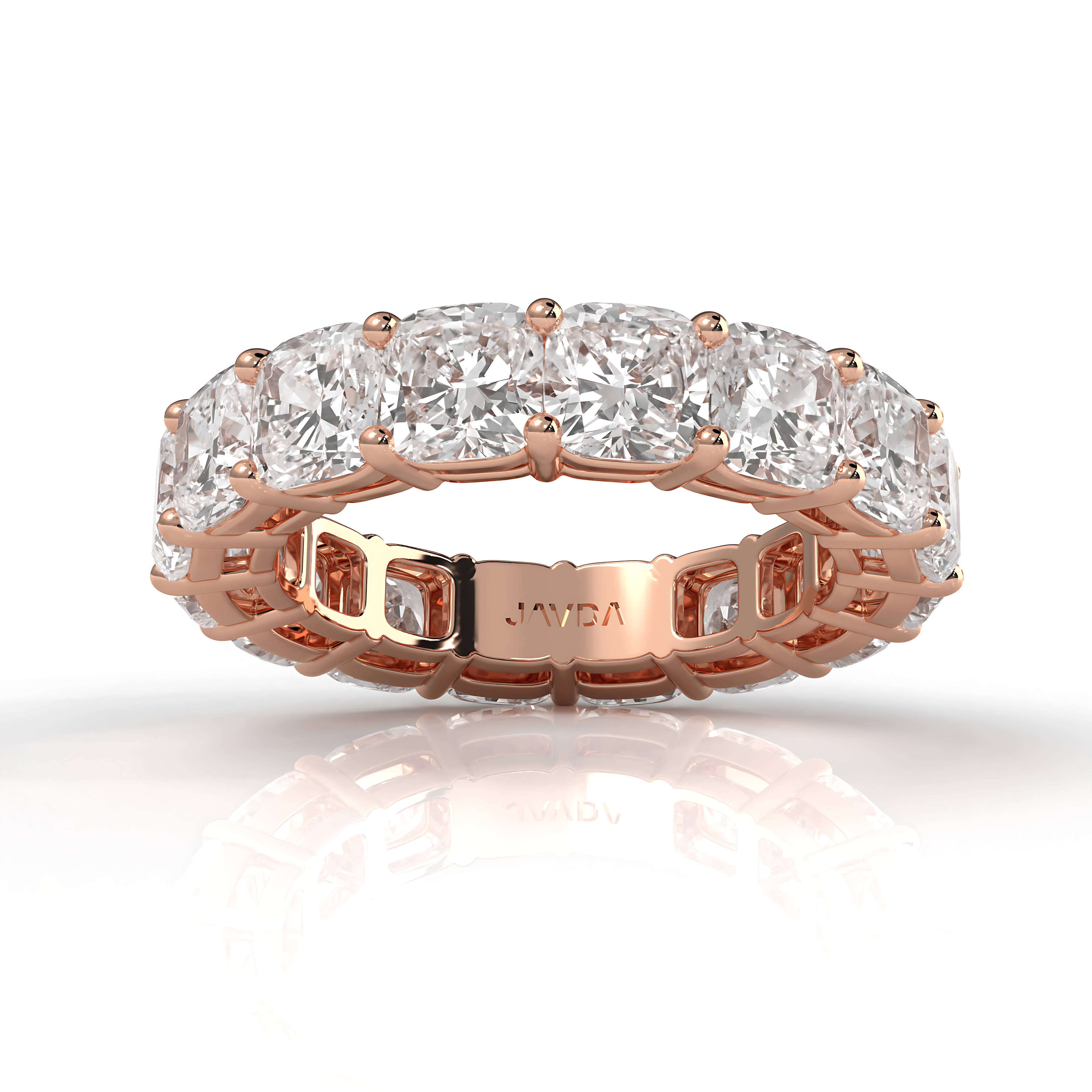 Cushion Lab Diamond Prong Set Women's Eternity Wedding Band 4.5 mm 8.25ctw.