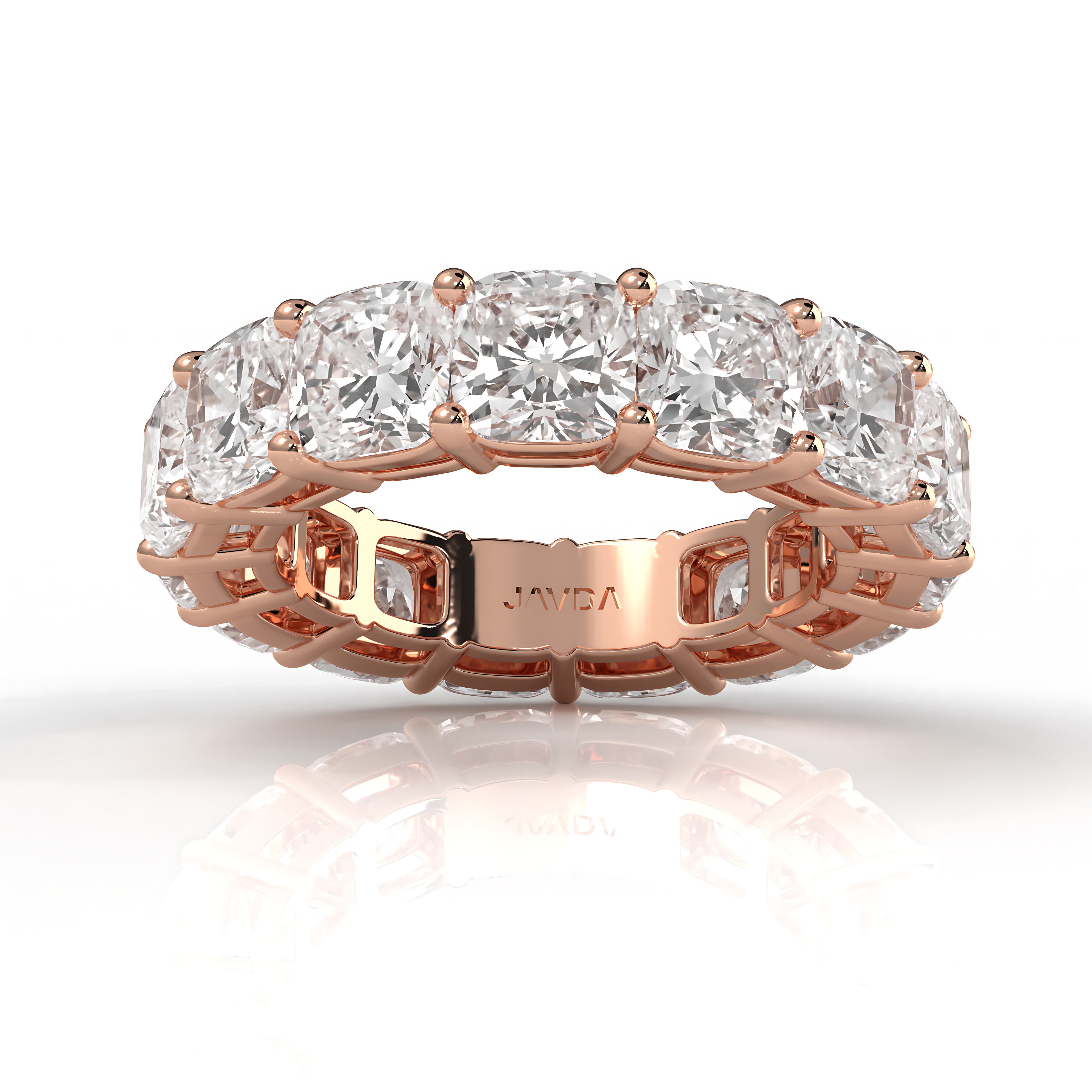 Cushion Lab Diamond Shared Prong Women's Eternity Wedding Band 5 mm 10.5ctw.