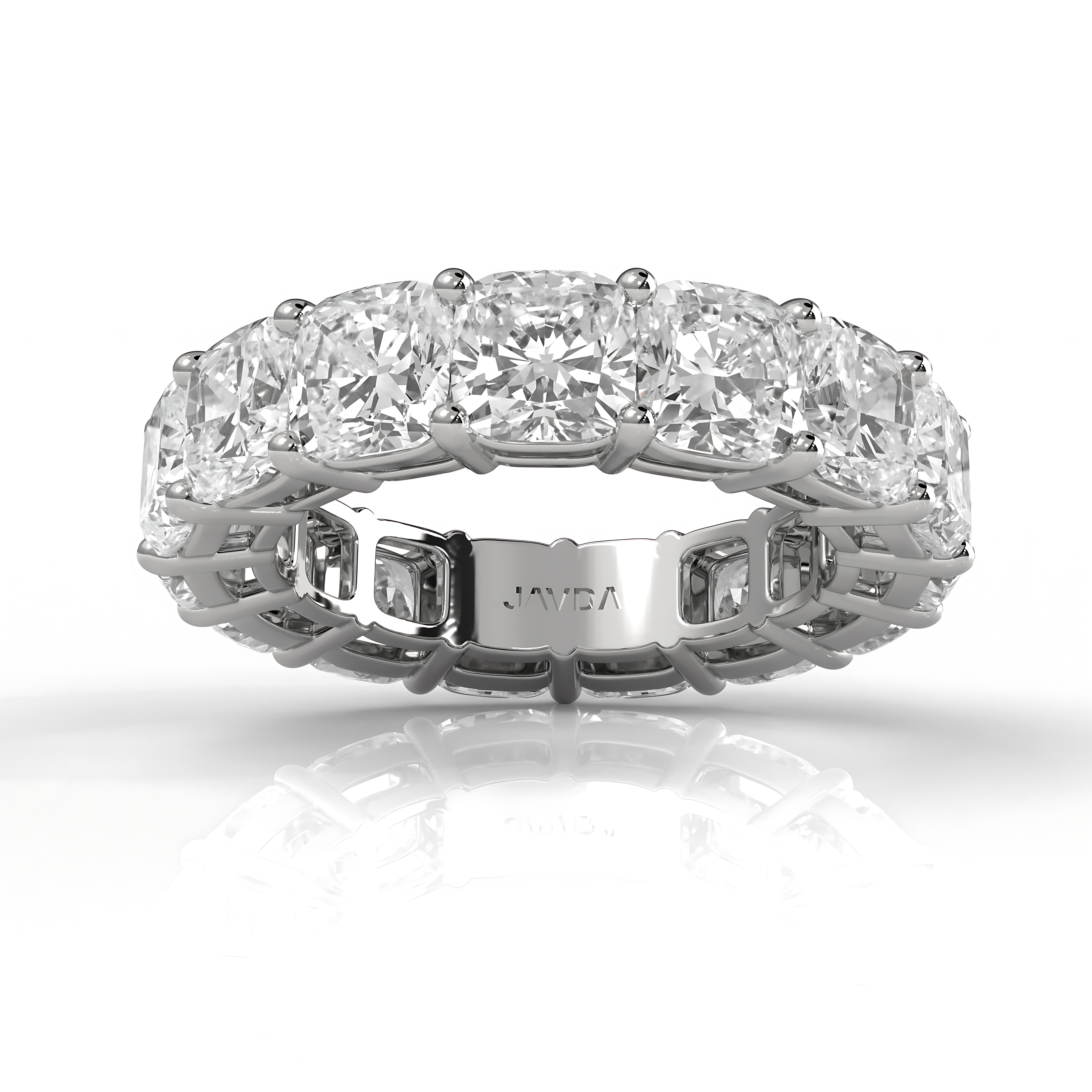 Cushion Lab Diamond Shared Prong Women's Eternity Wedding Band 5 mm 10.5ctw.