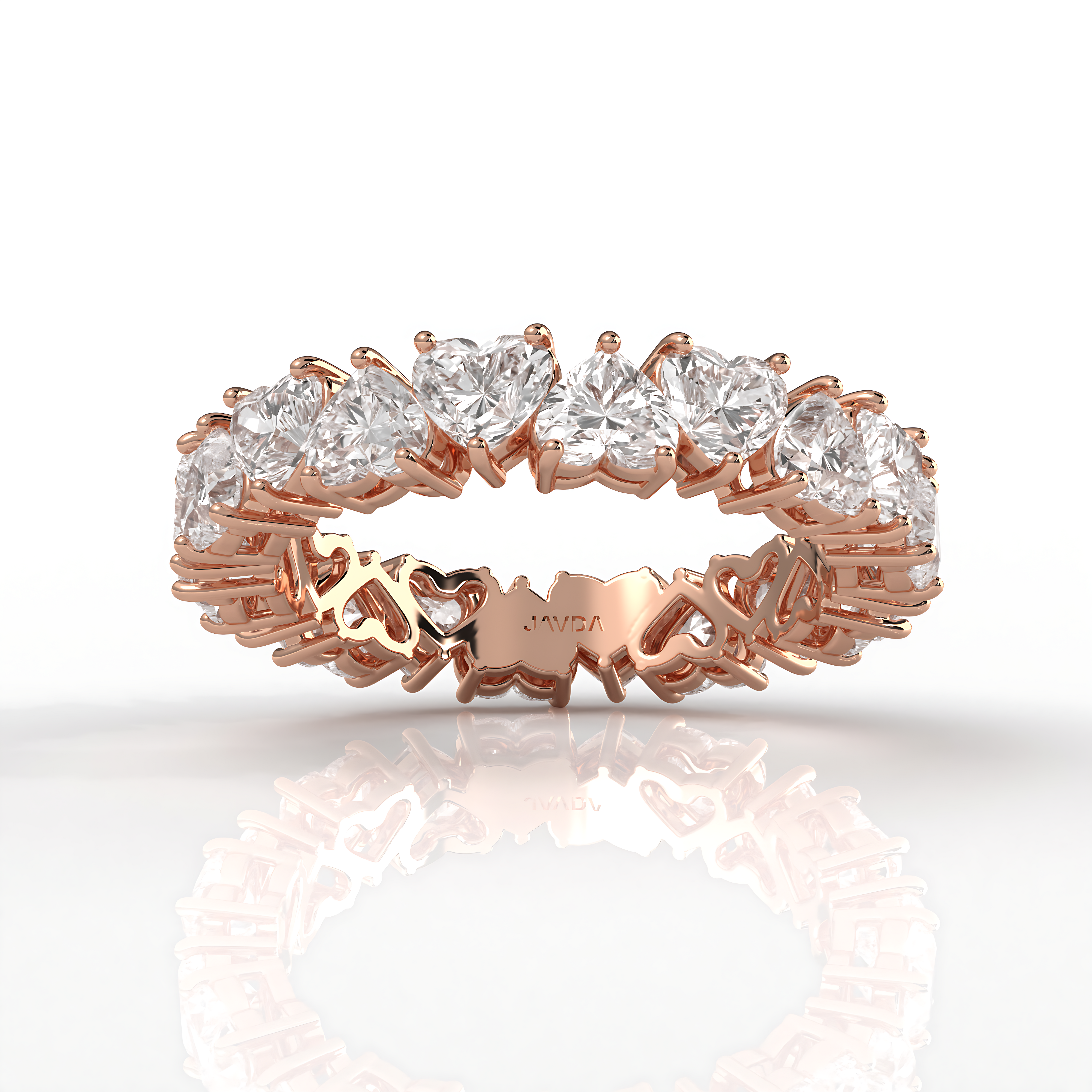 Heart Lab Diamond Eternity Shared Prong Women's Wedding Band 3.5 mm 3.8ctw.