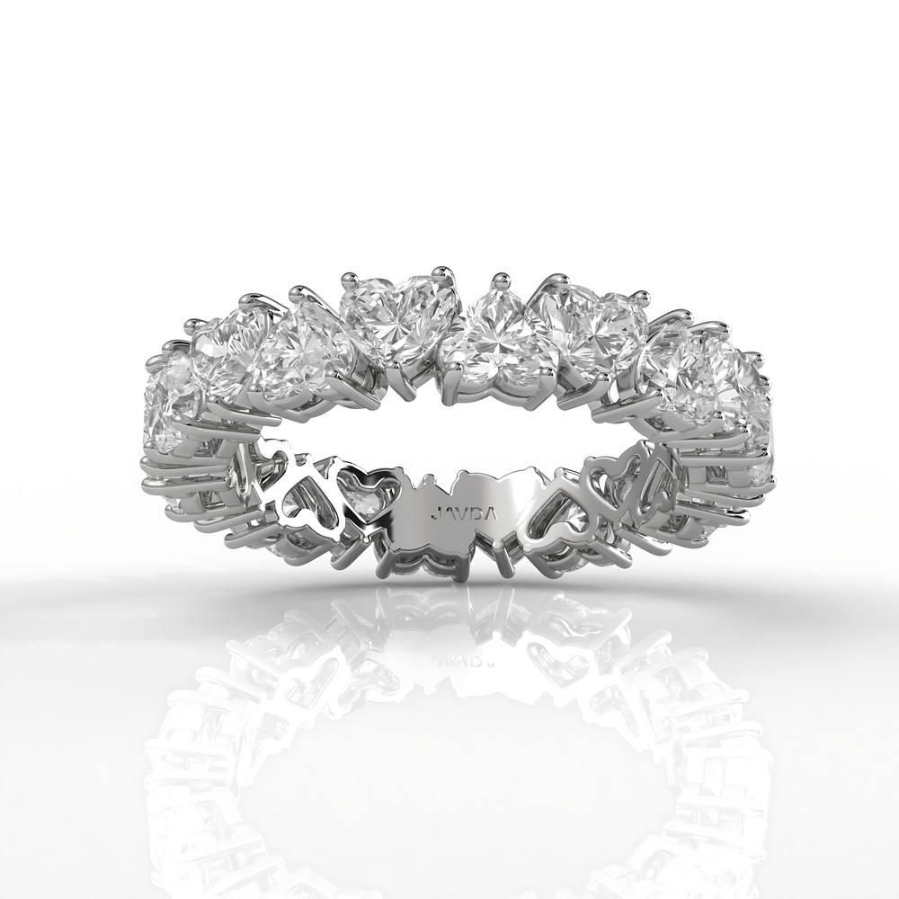 Heart Lab Diamond Eternity Shared Prong Women's Wedding Band 3.5 mm 3.8ctw.