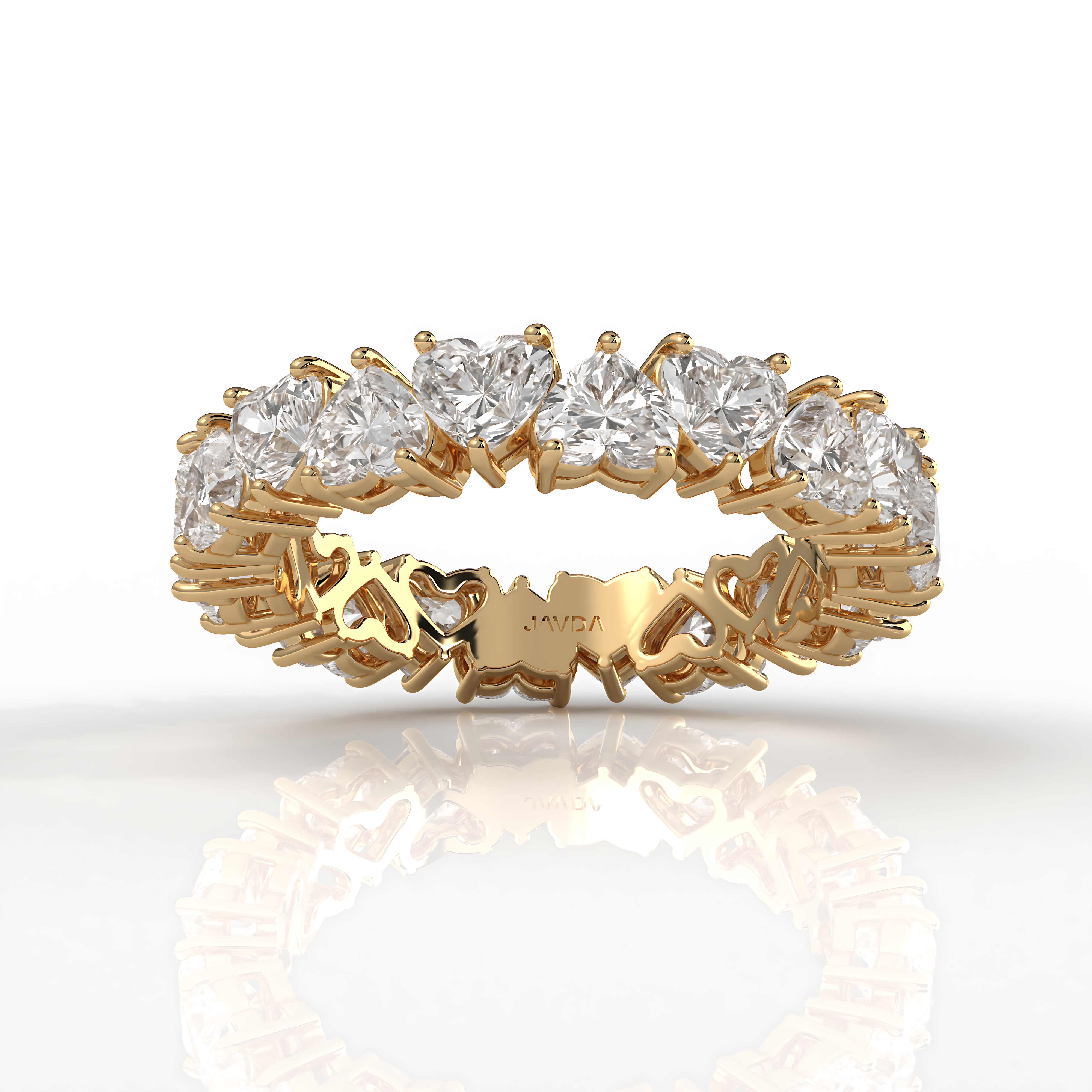 Heart Lab Diamond Eternity Shared Prong Women's Wedding Band 3.5 mm 3.8ctw.