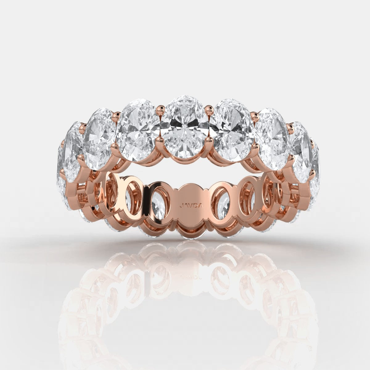 Oval Lab Grown Diamond Women's Eternity Shared Prong Wedding Band 5.95 Ctw.