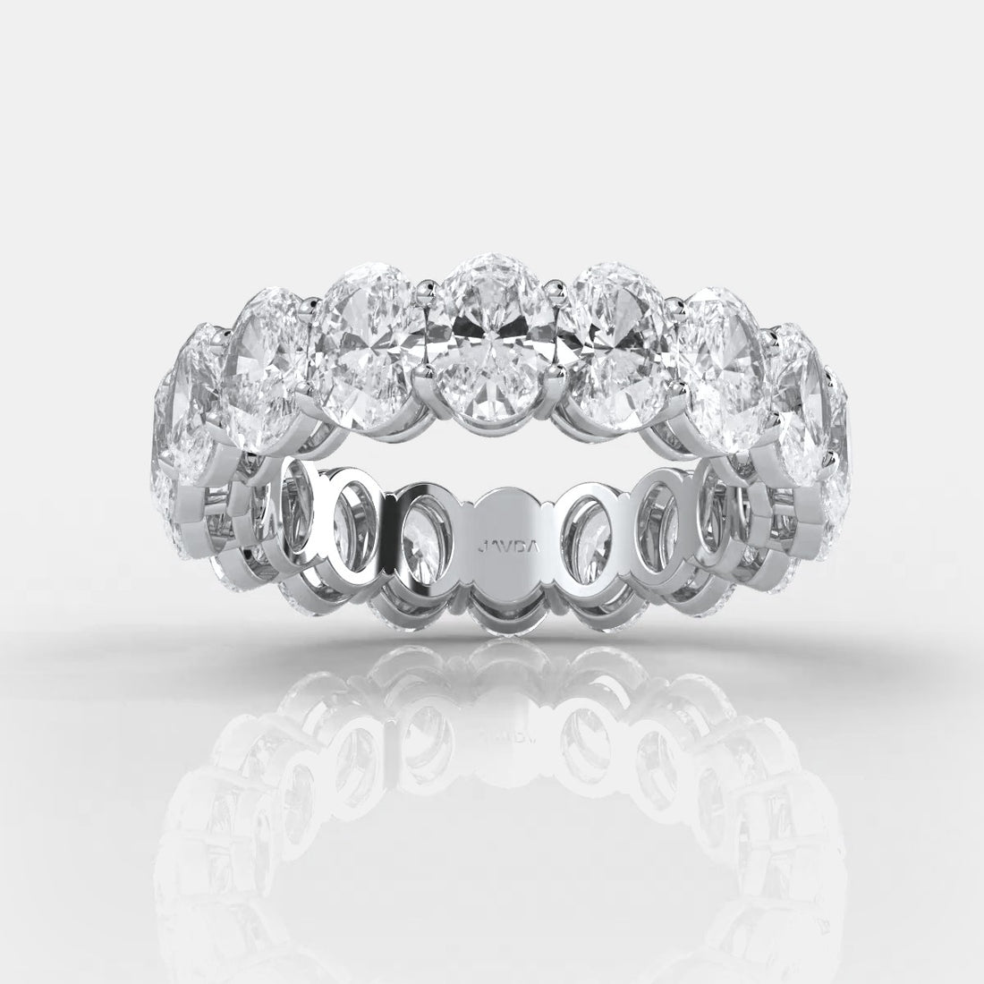 Oval Lab Grown Diamond Women's Eternity Shared Prong Wedding Band 5.95 Ctw.