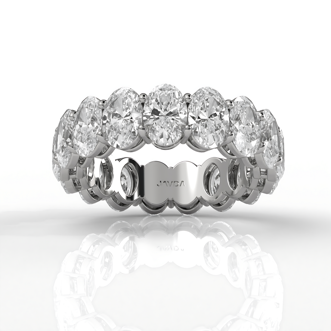 Oval Lab Diamond Eternity Shared Prong Wedding Band 6 mm 6.25ctw.
