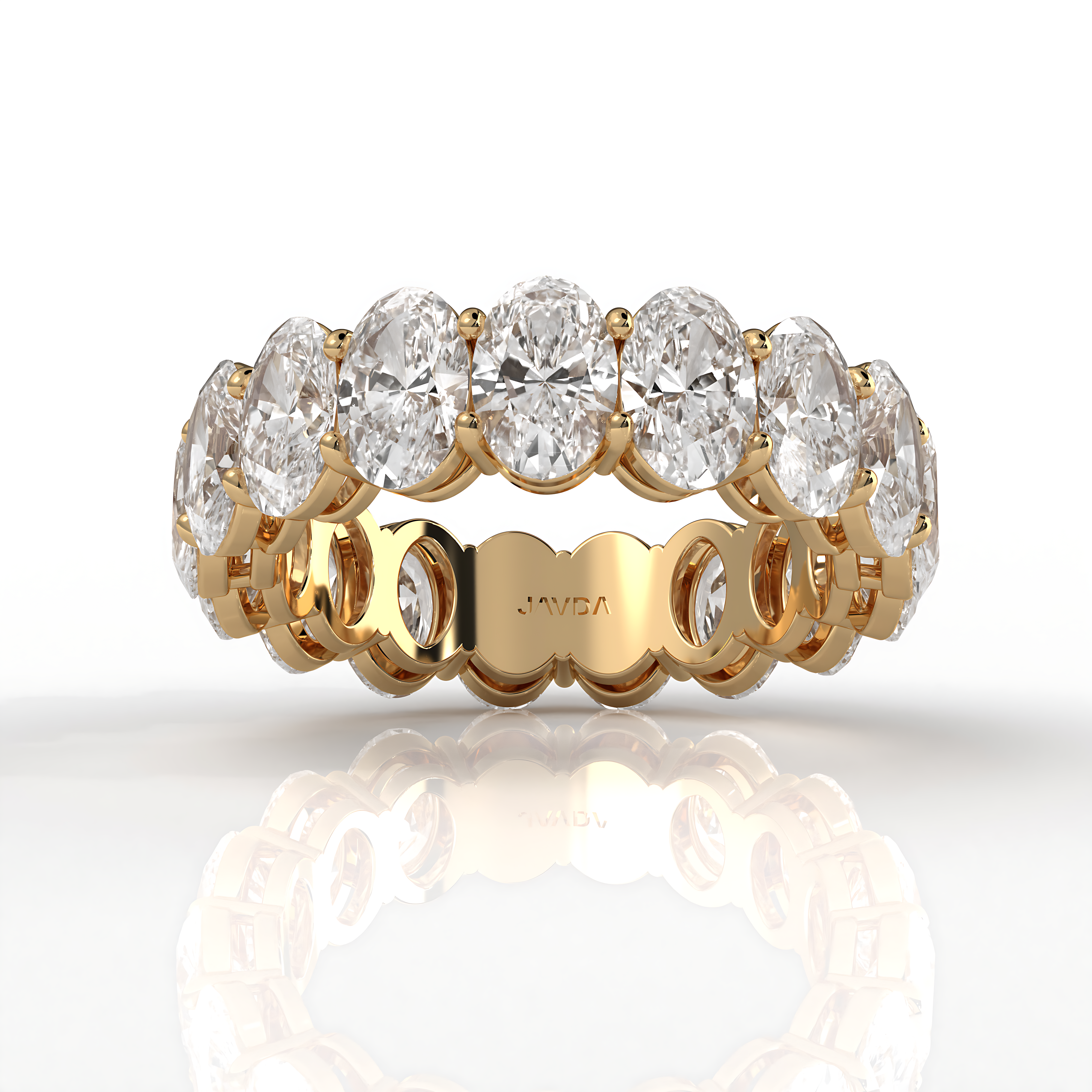 Oval Lab Diamond Eternity Shared Prong Wedding Band 6 mm 6.25ctw.