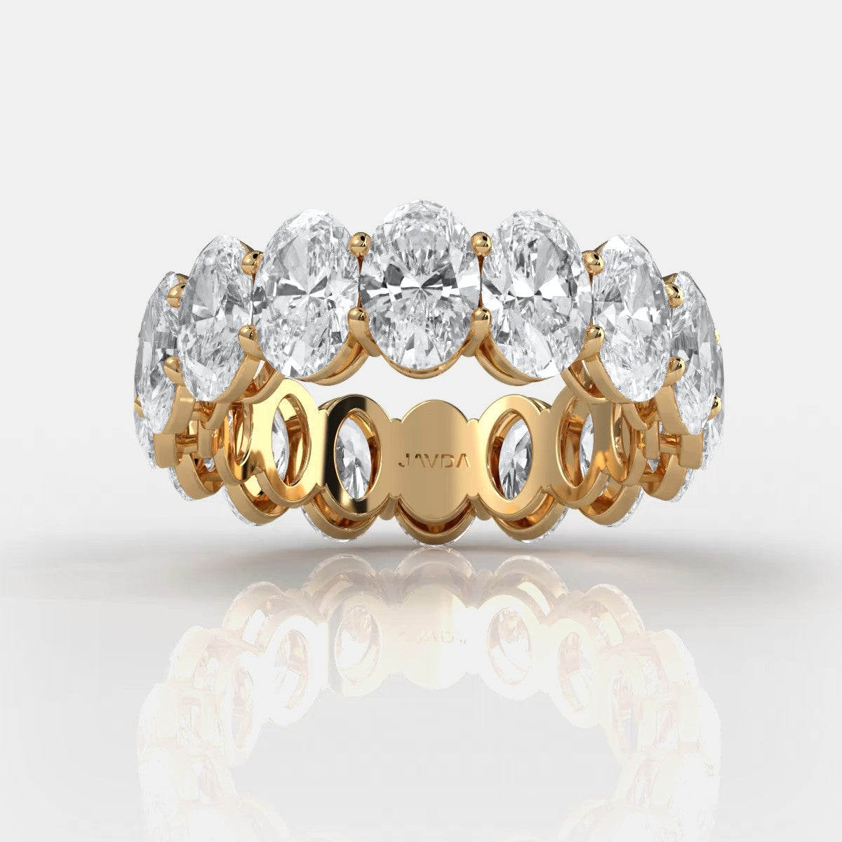 Oval Lab Grown Diamond Women's Eternity Shared Prong Wedding Band 5.95 Ctw.