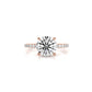 U Pave Hidden Halo Round Diamond Engagement Ring 14k White Gold 2.51 Ctw.