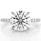 U Pave Hidden Halo Round Diamond Engagement Ring 14k White Gold 2.51 Ctw.