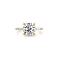 U Pave Hidden Halo Round Diamond Engagement Ring 14k White Gold 2.51 Ctw.