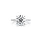 U Pave Hidden Halo Round Diamond Engagement Ring 14k White Gold 2.51 Ctw.