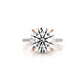 U Pave Hidden Halo Round Diamond Engagement Ring 14k White Gold 2.51 Ctw.