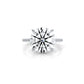 U Pave Hidden Halo Round Diamond Engagement Ring 14k White Gold 2.51 Ctw.